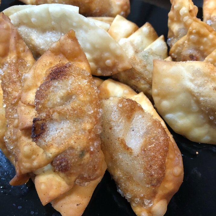 作り置き餃子で簡単揚げ餃子